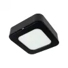 12W univerzális LED lámpa, a csomagban lévő szerelékekkel süllyesztett és falon kívüli szereléshez, négyzet alakú, fekete
