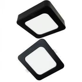 18W univerzális LED lámpa, a csomagban lévő szerelékekkel süllyesztett és falon kívüli szereléshez, négyzet alakú, fekete
