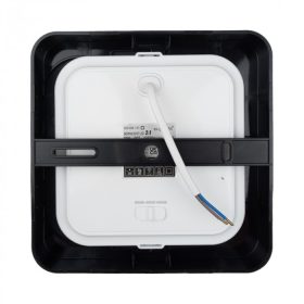 18W univerzális LED lámpa, a csomagban lévő szerelékekkel süllyesztett és falon kívüli szereléshez, négyzet alakú, fekete