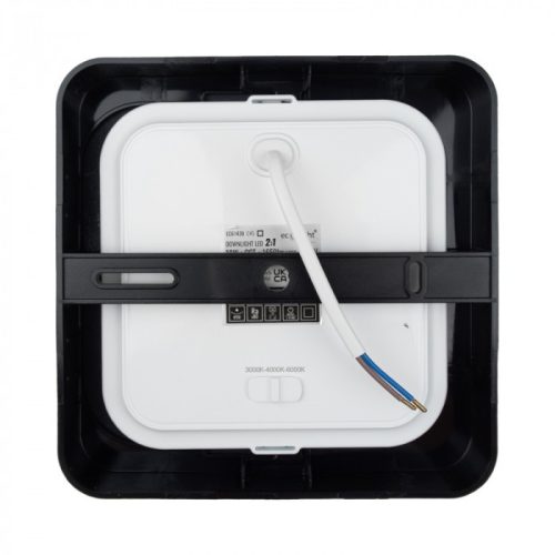 18W univerzális LED lámpa, a csomagban lévő szerelékekkel süllyesztett és falon kívüli szereléshez, négyzet alakú, fekete