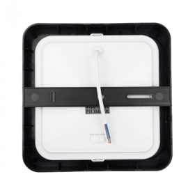 24W univerzális LED lámpa, a csomagban lévő szerelékekkel süllyesztett és falon kívüli szereléshez, négyzet alakú, fekete kerettel