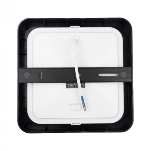 24W univerzális LED lámpa, a csomagban lévő szerelékekkel süllyesztett és falon kívüli szereléshez, négyzet alakú, fekete kerettel