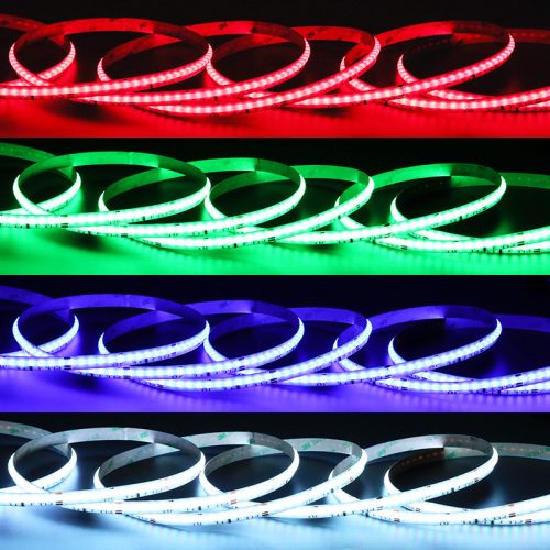 Prémium COB Digitális LED szalag RGB színekkel és dedikált 6000K-es hideg fehér fénnyel