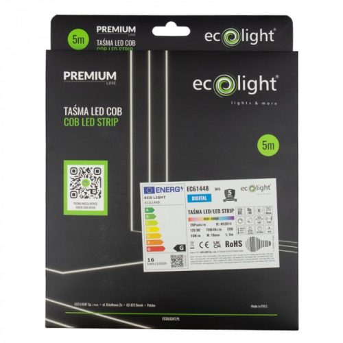 Prémium COB Digitális LED szalag RGB színekkel és dedikált 6000K-es hideg fehér fénnyel