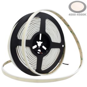 Lapos, felülvilágító, IP68 vízálló COB Neon Flex LED szalag természetes fehér fénnyel.