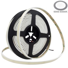 Lapos, felülvilágító, IP68 vízálló COB Neon Flex LED szalag hideg fehér fénnyel.