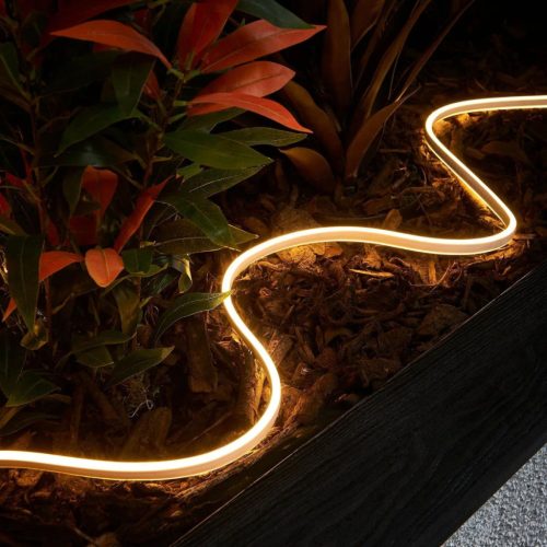 Vízálló (IP67), homogén, meleg fehér fényű COB Neon Flex LED szalag