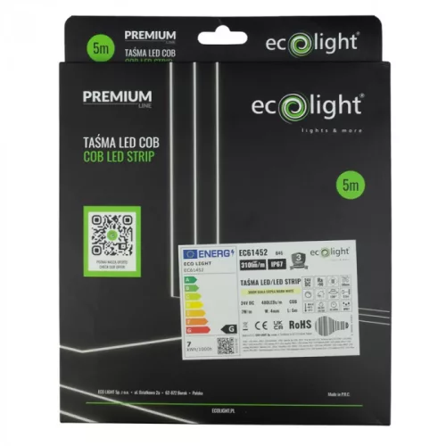 Vízálló (IP67), homogén, meleg fehér fényű COB Neon Flex LED szalag