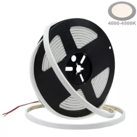 Vízálló (IP67), homogén, természetes fehér fényű COB Neon Flex LED szalag