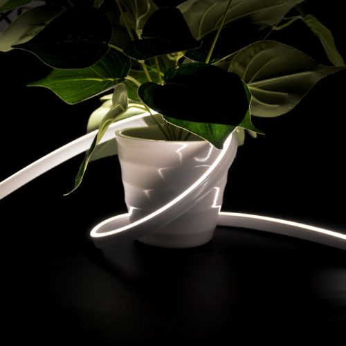 Vízálló (IP67), homogén, természetes fehér fényű COB Neon Flex LED szalag