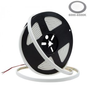 Vízálló (IP67), homogén, hideg fehér fényű COB Neon Flex LED szalag