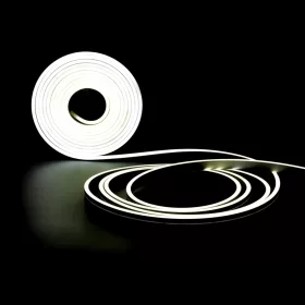 Vízálló (IP67), homogén, hideg fehér fényű COB Neon Flex LED szalag