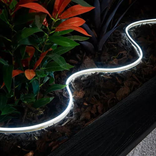 Vízálló (IP67), homogén, hideg fehér fényű COB Neon Flex LED szalag
