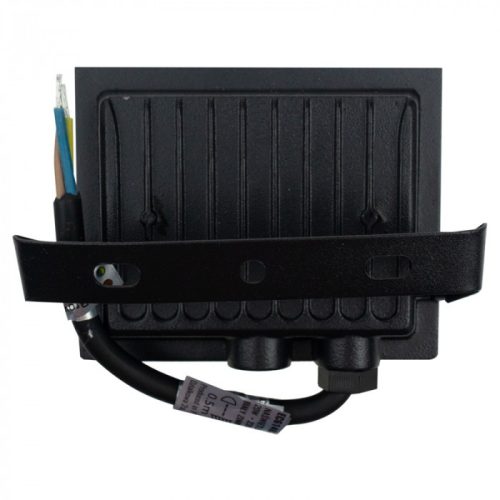 Fekete Ecolight 20W-os kültéri LED reflektor szenzor nélküli, kapcsolós kivitelben, természetes fehér fénnyel