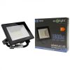 Fekete Ecolight 20W-os kültéri LED reflektor szenzor nélküli, kapcsolós kivitelben, hideg fehér fénnyel