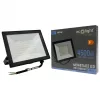 Nagy teljesítményű fekete Ecolight 50W kültéri LED reflektor szenzor nélküli kivitelben, hideg fehér színben