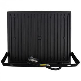 Nagy teljesítményű fekete Ecolight 150W kültéri LED reflektor szenzor nélküli kivitelben, természetes fehér színben