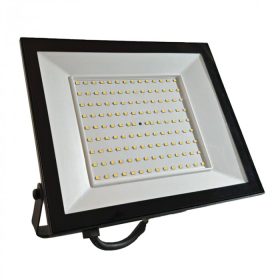Nagy teljesítményű fekete Ecolight 150W kültéri LED reflektor szenzor nélküli kivitelben, hideg fehér színben