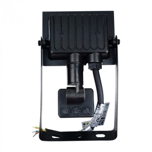 Fekete színű Ecolight 10W-os kültéri mozgásérzékelős LED reflektor, Természetes színhőmérséklet