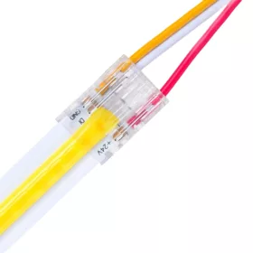 Kétoldalas, vezetékes LED gyorscsatlakozó 12mm széles RGBW és digitális LED szalagok toldásához