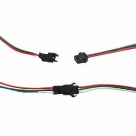 3 pólusú forrasztásmentes LED gyorscsatlakozó 15cm vezetékkel és JST csatlakozóval digitális LED szalagokhoz.