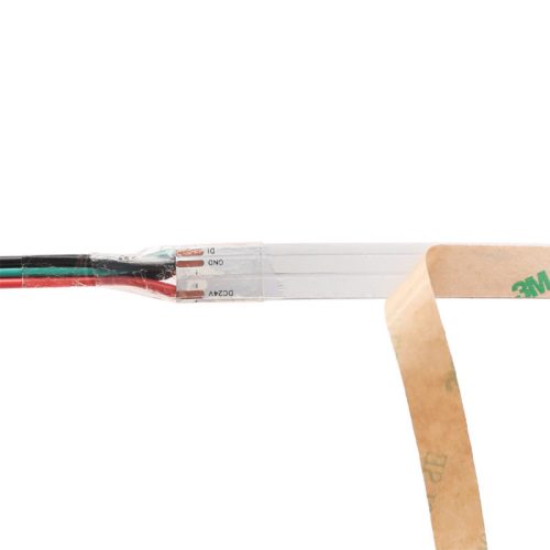 24V-os Prémium COB Digitális LED szalag 3000K meleg fehér fénnyel, ami pontmentes futófény effekteket hoz létre