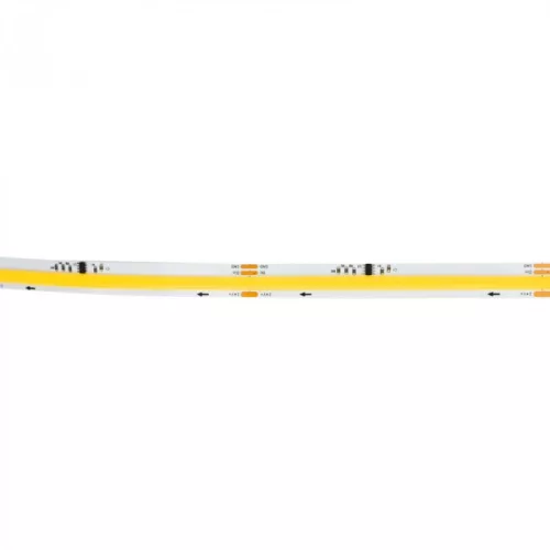24V-os Prémium COB Digitális LED szalag 3000K meleg fehér fénnyel, ami pontmentes futófény effekteket hoz létre