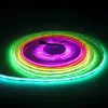Prémium COB Digitális RGB LED szalag, erős fénnyel, ami pontmentes futófény és szivárvány effekteket hoz létre