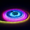 Prémium COB Digitális RGB LED szalag, erős fénnyel, ami pontmentes futófény és szivárvány effekteket hoz létre