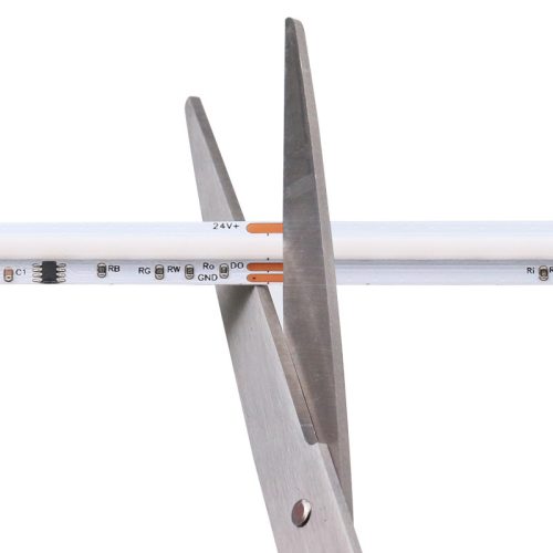 Prémium COB Digitális RGB LED szalag, erős fénnyel, ami pontmentes futófény és szivárvány effekteket hoz létre