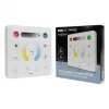 Modern, 4-zónás fali vezérlőpanel és RF távirányító digitális CCT LED szalagokhoz