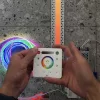 Modern, 4-zónás fali vezérlőpanel és RF távirányító digitális RGB LED szalagokhoz