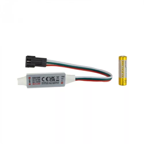 Fali kivitelű RF és Bluetooth vezérlésű digitális LED vezérlő szett egyszínű, címezhető LED szalagokhoz