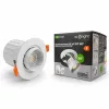 Letisztult fehér színű, 2 az 1-ben süllyeszthető és felületre szerelhető LED spot lámpa 7W teljesítménnyel és dönthető fejjel