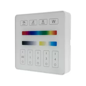 Fehér színű vezeték nélküli Tuya 4 zónás fali LED panel IP44 vízálló kialakítással