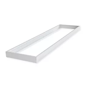 Fehér, felületre szerelhető kiemelő keret 120x30 cm-es LED panelhez