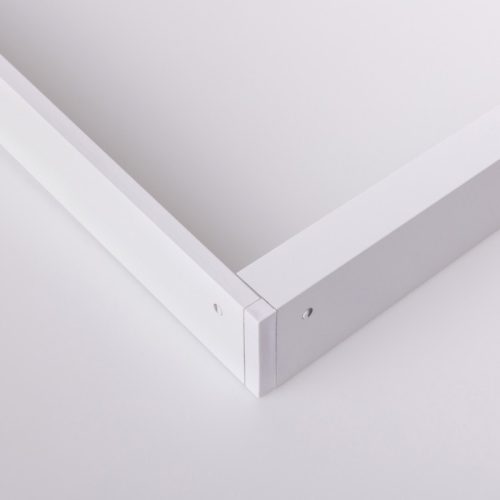 Fehér, felületre szerelhető kiemelő keret 120x30 cm-es LED panelhez
