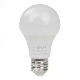 24V LED izzó E27 10W 1000lm A60 Hideg fehér-Eco Light