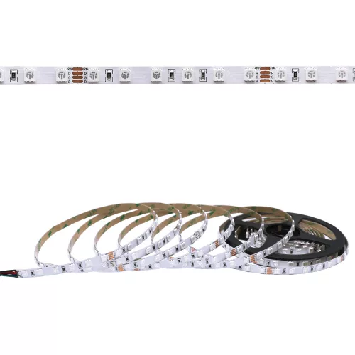 Nagy fényerejű, 14.4W/méter teljesítményű, 12V-os, IP20, RGB LED szalag