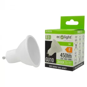 LED spot izzó GU10 5W 450lm 3000K 120° -Eco Light