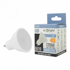 LED spot izzó GU10 8W 720lm 6500K 120° -Eco Light