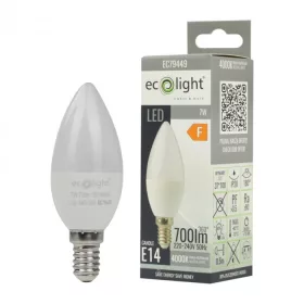 LED gyertya izzó E14 7W 700lm 4000K-Eco Light