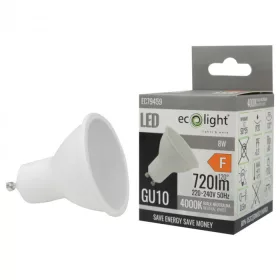 LED spot izzó GU10 8W 720lm 4000K 120° -Eco Light