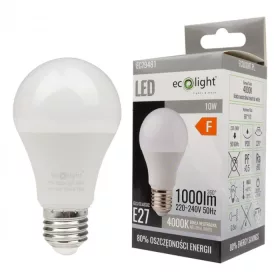 LED izzó 10W E27 900lm A60 6500K-Eco Light