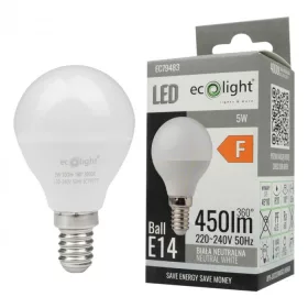 LED gömb izzó E14 5W 450lm 4000K-Eco Light