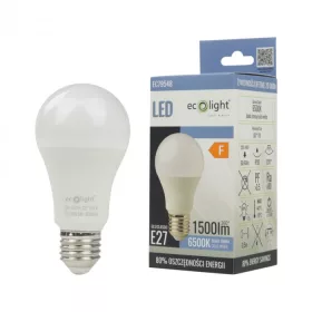 LED izzó 15W E27 1350lm A60 6500K-Eco Light