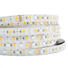 RGB+WW LED szalag 12V 14,4W/m 60 LED/m (RGB+3000K)