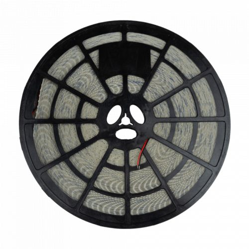 50 méteres tekercsben kapható 12V-os, 9.6W-os természetes fehér LED szalag kivitelezési munkákhoz.