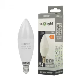 LED gyertya izzó E14 10W 900lm 4000K-Eco Light