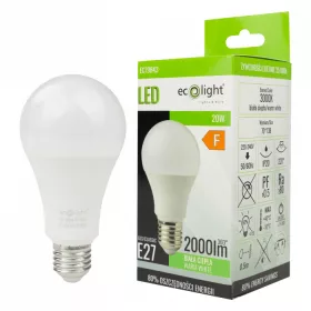 LED izzó 20W E27 2000lm A70 3000K-Eco Light